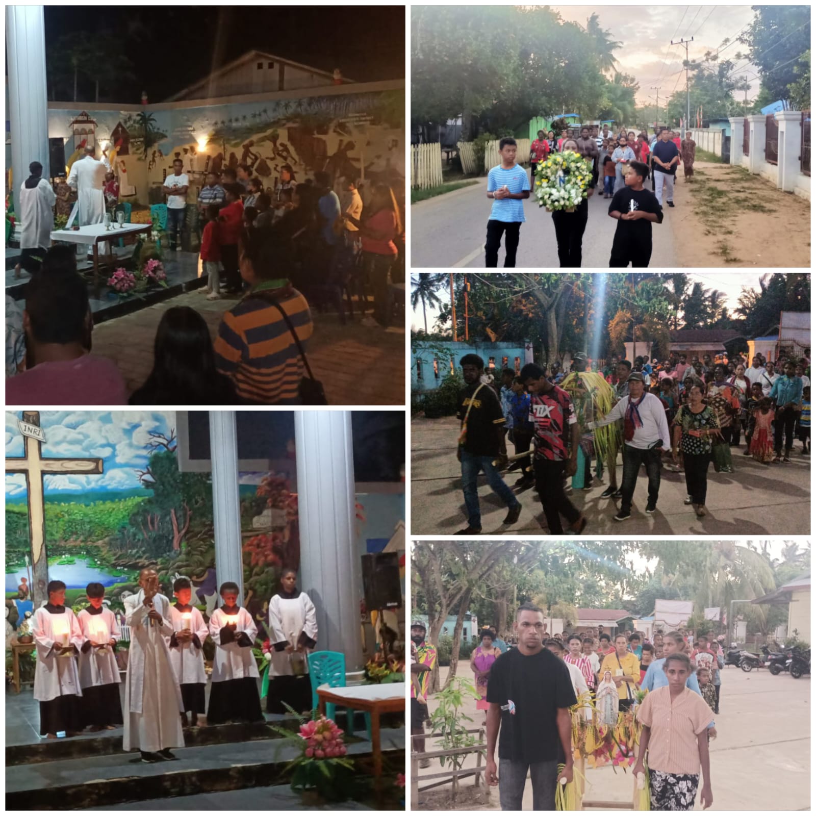 Rally Bunda Maria dari lingkungan-lingkungan dalam wilayah Paroki Santa Theresia Buti Merauke, Surya Papua/Frans Kobun