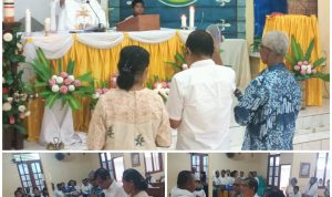 Deni Kermite yang menyatakan resmi bergabung ke Gereja Katolik – Surya Papua/Frans Kobun