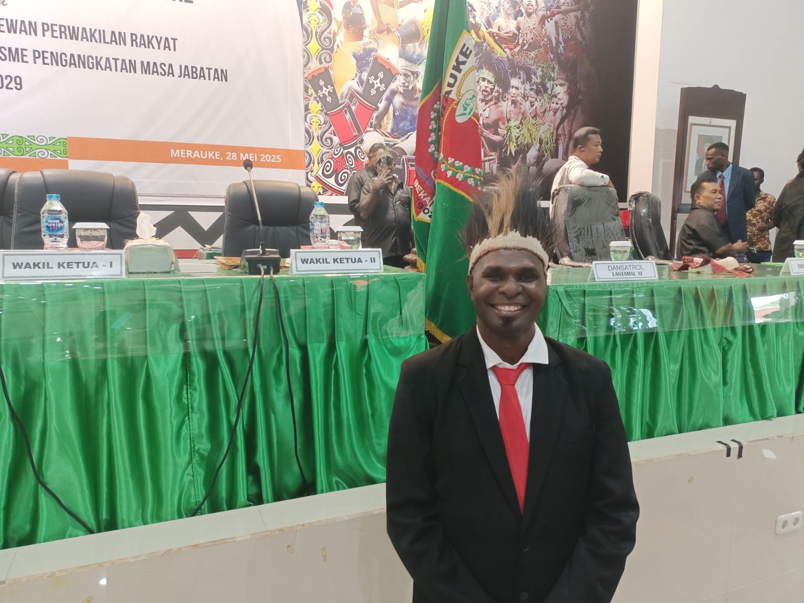Wakil Ketua III DPRD Merauke, Domonikus Cambu – Surya Papua/Frans Kobun