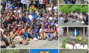Kegiatan Rosario Hiking yang diikuti ratusan OMK St. Yohanes Don Bosco Paroki Hati Kudus Yesus Bombay – Surya Papua/IST
