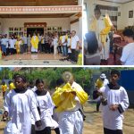 Perarakan Sakramen Maha Kudus ke rumah umat di Lingkungan Yohanes Pembaptis – Surya Papua/Frans Kobun