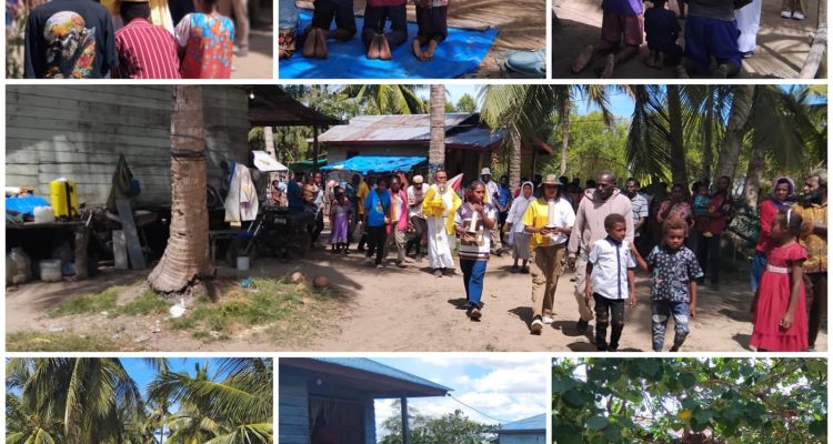 Perarakan Sakramen Maha Kudus di Stasi Payum, Patoki Santa Theresia Buti – Surya Papua/IST