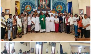 asn 3 ASN Katolik Pemkab Merauke yang ambil bagian dalam perayaan di Gereja santa Theresia Buti – Surya Papua/Frans Kobun
