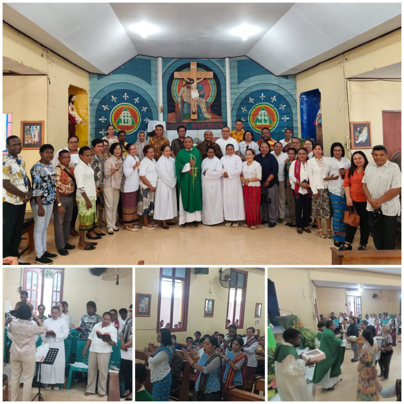 ASN Katolik Pemkab Merauke yang ambil bagian dalam perayaan di Gereja santa Theresia Buti – Surya Papua/Frans Kobun