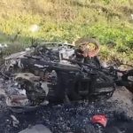 Dua unit sepeda motor milik warga Kelurahan Maro yang dibakar – Surya Papua/IST