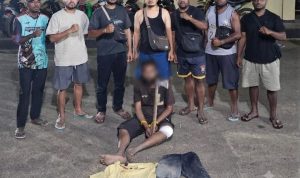 timah-- Pelaku yang dilumpuhkan dengan timah panas oleh aparat kepolisian dari Polres Merauke- Surya Papua/IST