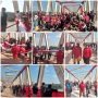 Berbagai kegiatan saat pengibaran Bendera Merah Putih raksasa di Jembatan Tamulik tadi pagi – Surya Papua/Frans Kobun