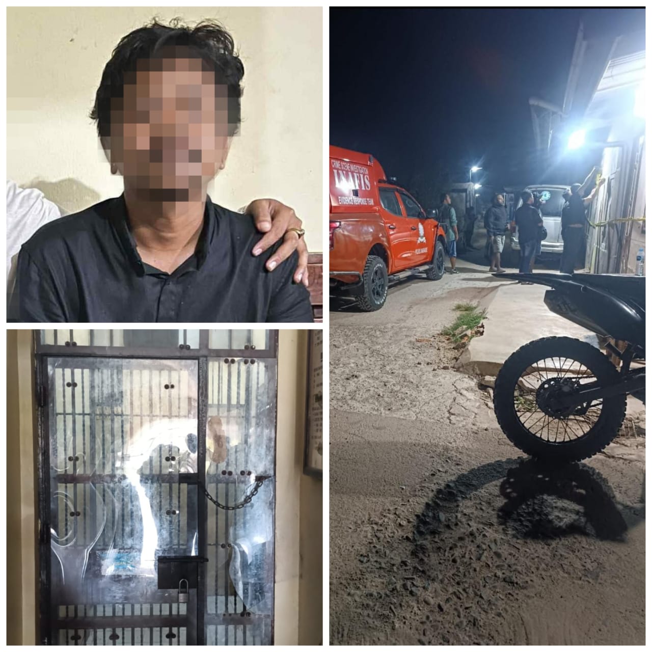 Tersangka pembunuhan Julia Risky yang kini sedang menginap di sel tahanan Polres Merauke--Surya Papua/IST