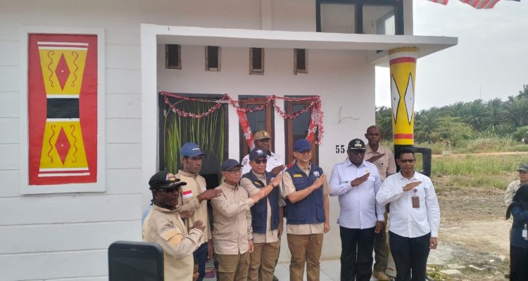 Perumahan di Kampung Domande, Distrik Malind, Kabupaten Merauke yang diresmiikan Menteri Transmigrasi RI – Surya Papua/IST