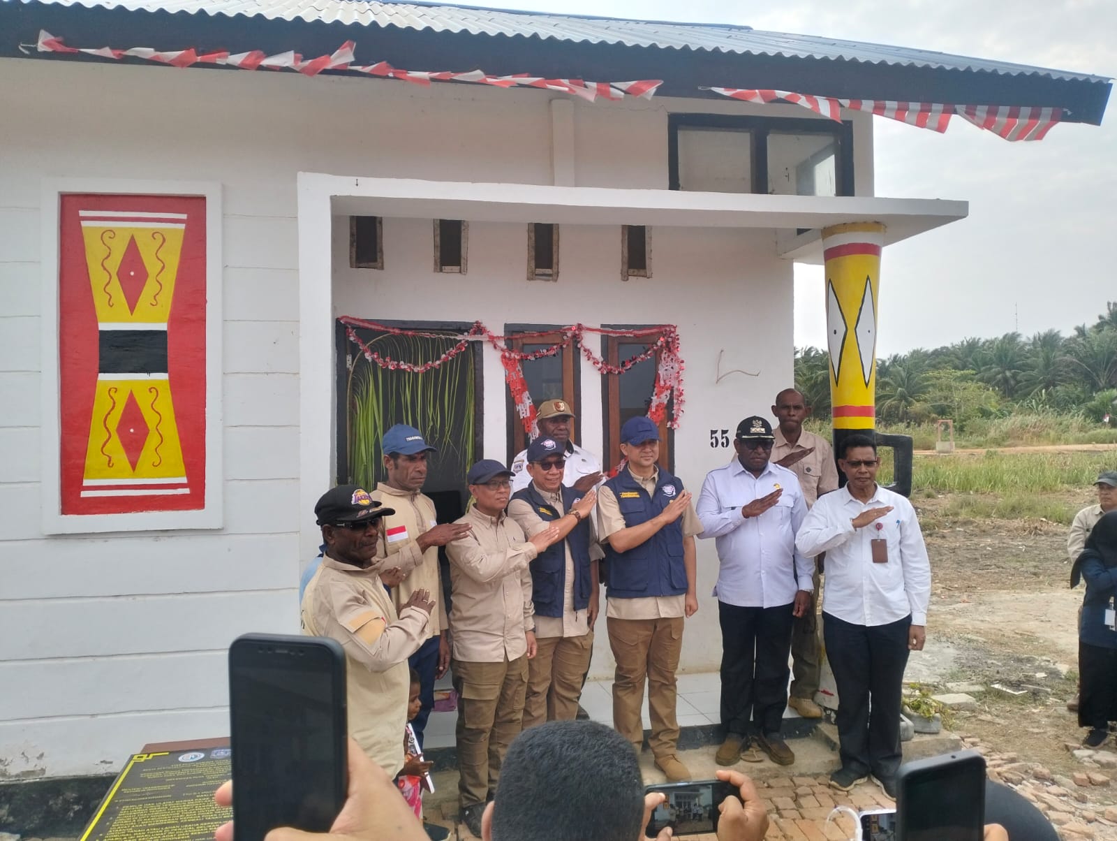 Perumahan di Kampung Domande, Distrik Malind, Kabupaten Merauke yang diresmiikan Menteri Transmigrasi RI – Surya Papua/IST