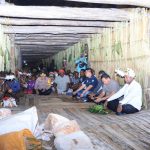 Gubernur Papua Selatan, Apolo Safanpo saat menghadiri peresmian rumah adat jew di Kampung Syuru, Kabupaten Asmat – Surya Papua/IST