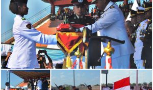 kibar 2 Pengibaran Bendera Merah Putih di Stadion Katalpal Merauke tadi pagi pada HUT ke-81 RI – Surya Papua/IST