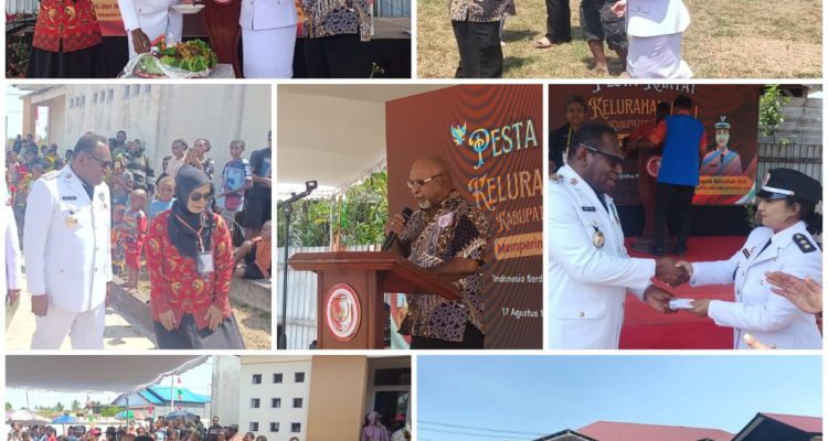 Kegiatan pesta rakyat yang dilaksanakan di Kelurahan Muli, Kabupaten Merauke – Surya Papua/Frans Kobun