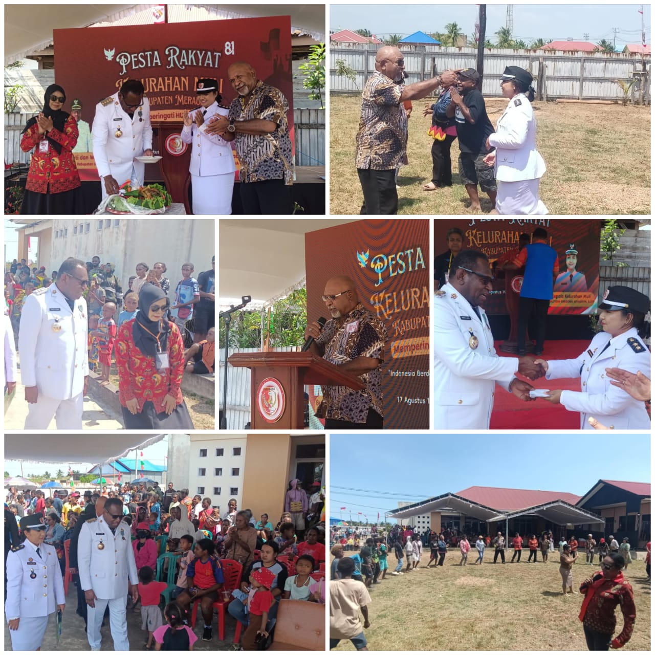 Kegiatan pesta rakyat yang dilaksanakan di Kelurahan Muli, Kabupaten Merauke – Surya Papua/Frans Kobun