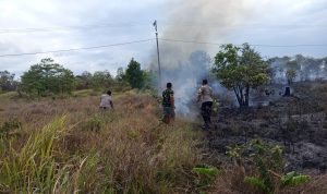 Kebakaran lahan di Jagebob hingga pustu serta bangunan rumah nyaris ikut terbakar – Surya Papua/IST