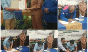 PKB 1 Penandatanganan perjanjian kerja bersama di Swiss belhotel tadi pagi antara TSE Group Korindo Papua selatan dengan SPSI – Surya Papua/Frans Kobun