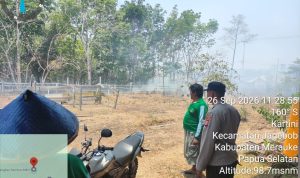 Kebun karet milik masyarakat di Kampung Kartini, Distrik Jagebob yang terbakar – Surya Papua/IST