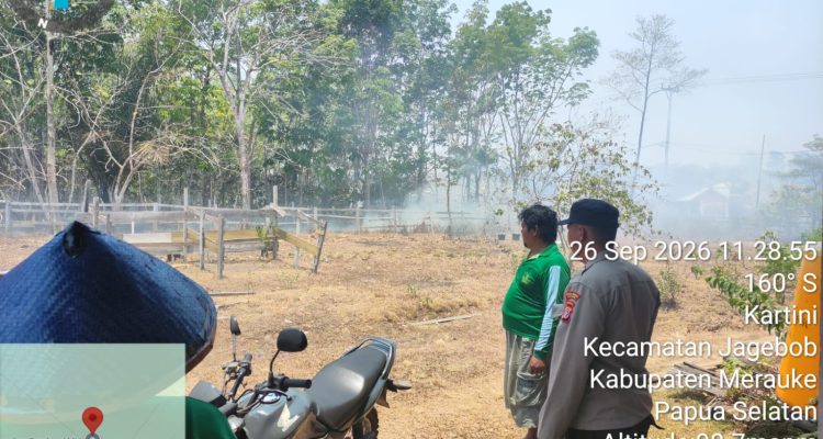 Kebun karet milik masyarakat di Kampung Kartini, Distrik Jagebob yang terbakar – Surya Papua/IST