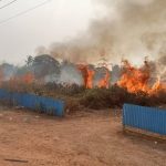 Kebakaran lahan terjadi di Kampung Wonorejo, Distrik Kurik, Kabupaten Merauke-kemarin siang – Surya Papua/IST