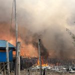 Kebakaran hebat terjadi di Wanam, Distrik Ilwayab, Kabupaten Merauke tadi pagi – Surya Papua/IST