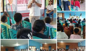 dialog 9 Anggota DPD RI dapil Papua Selatan, Rudy Tortayana saat dialog dengan anak-anak di Asrama St. Theresia Merauke – Surya Papua/IST
