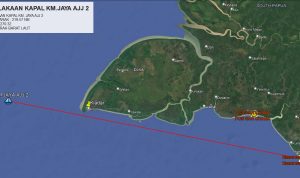 Lokasi atau tempat ABK KM Jaya 02 yang jatuh di perairan Arafura- Surya Papua/IST