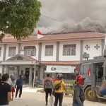 Api yang menyambar bangunan Lembaga Pemasyarakatan (Lapas) Merauke – Surya Papua/IST