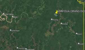 Lokasi hilangnya dua warga di hutan area PT BIA, Distrik Ulilin, Kabupaten Merauke – Surya Papua/IST