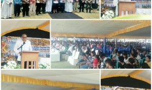 padati 2 Puncak HUT ke-50 SMP YPPK Yohanes XXIII Merauke yang ditandai perayaan misa dihadiri ribuan orang – Surya Papua/Frans Kobun