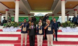 pemuda satu Foto bersama usai momentum peringatan Sumpah Pemuda di Kabupaten Boven Digoel- Surya Papua/IST