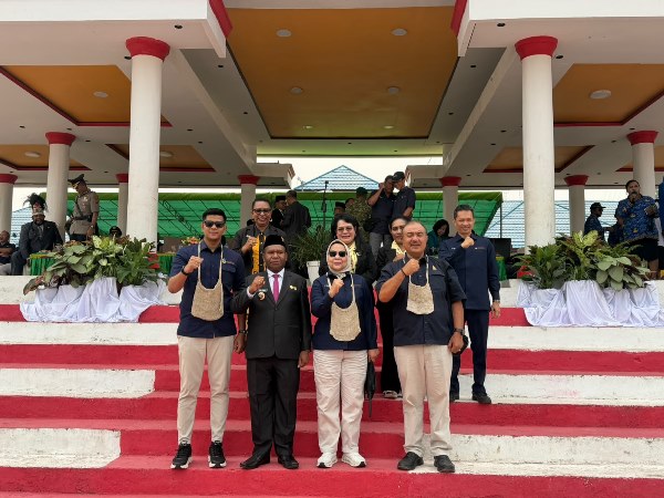 Foto bersama usai momentum peringatan Sumpah Pemuda di Kabupaten Boven Digoel- Surya Papua/IST
