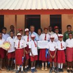 PT Papua Agro Lestari bersama anak - anak sekolah yang tinggal di beberapa kampung perbatasan bersama masyarakat meresmikan rumah singgah untuk anak sekolah- Surya Papua/IST