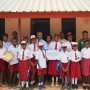 PT Papua Agro Lestari bersama anak - anak sekolah yang tinggal di beberapa kampung perbatasan bersama masyarakat meresmikan rumah singgah untuk anak sekolah- Surya Papua/IST